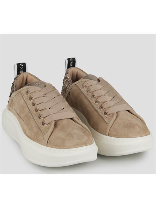 Sneaker Wembley in suede beige e tallone con strass Alexander Smith ALEXANDER SMITH | ASBCWYW0510-CML
